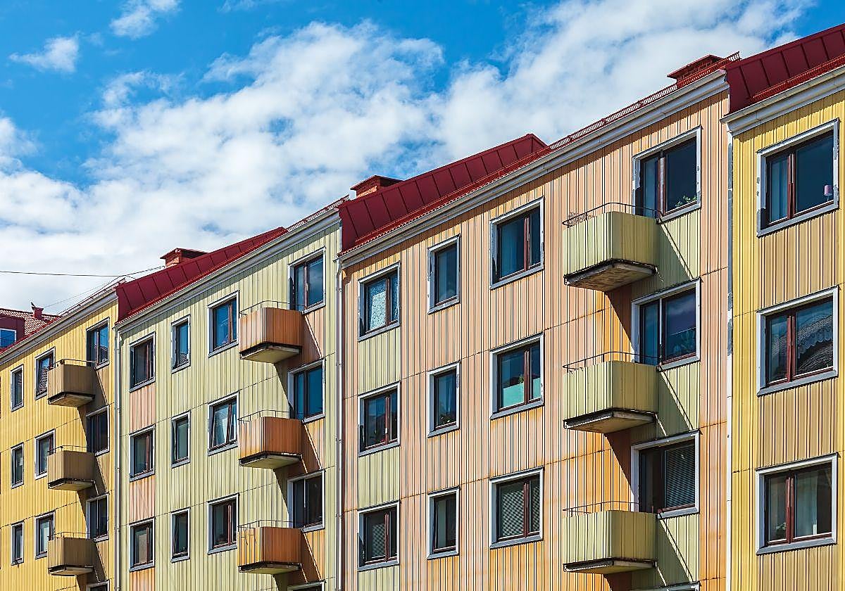 Imagen de archivo de un bloque de viviendas.