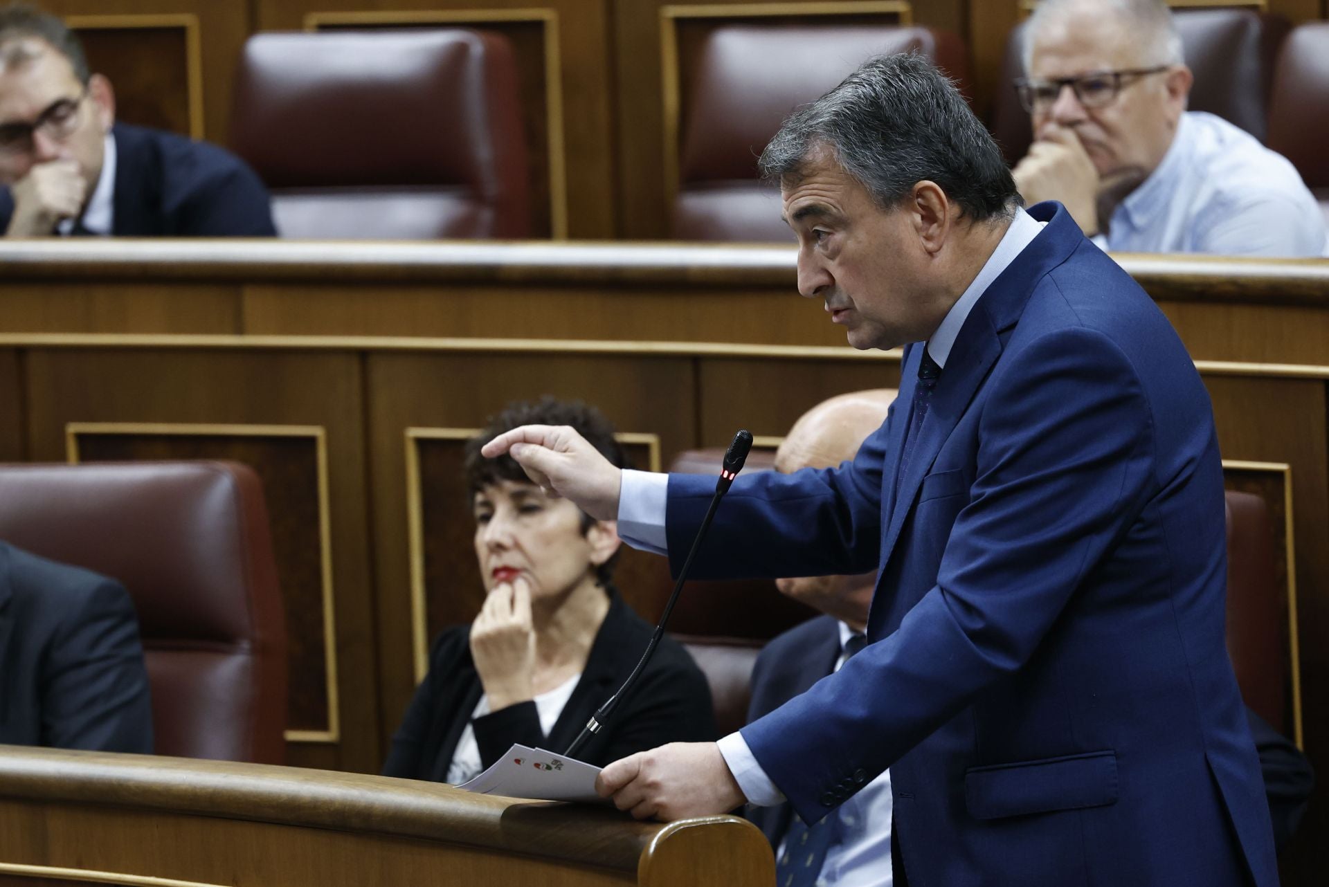 Aitor Esteban, portavoz del PNV en el Congreso, interviene en un pleno en la Cámara baja.