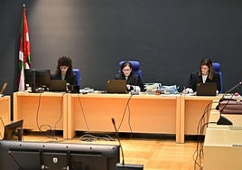 Sesión de un juicio en la Audiencia de Gipuzkoa.