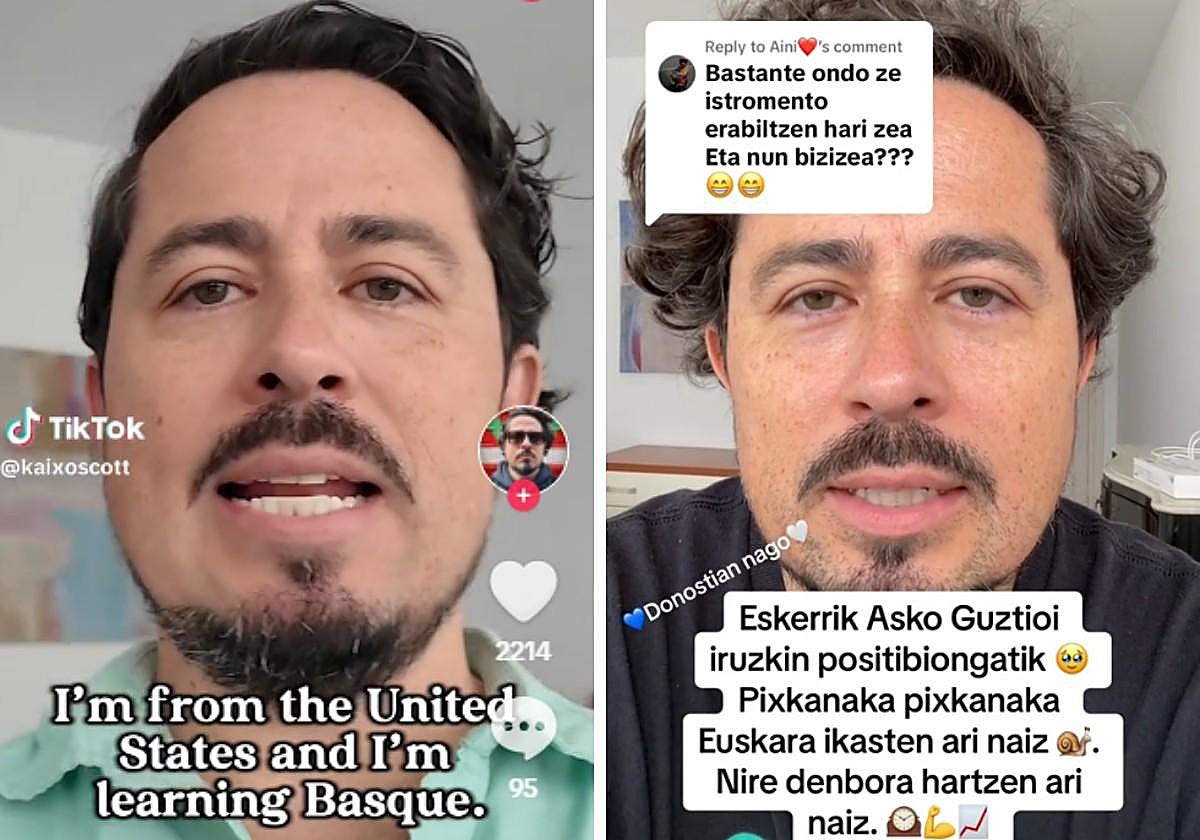 Un estadounidense que estudia euskera se gana el corazón de los vascos: «Las tres primeras palabras que he aprendido son...»