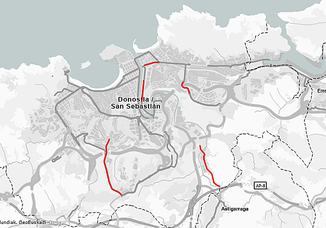 Ubiación exacta del radar móvil hoy viernes 25 de octubre en San Sebastián.