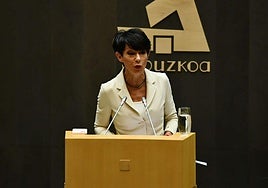 Maddalen Iriarte, en una comparecencia reciente en Juntas Generales.