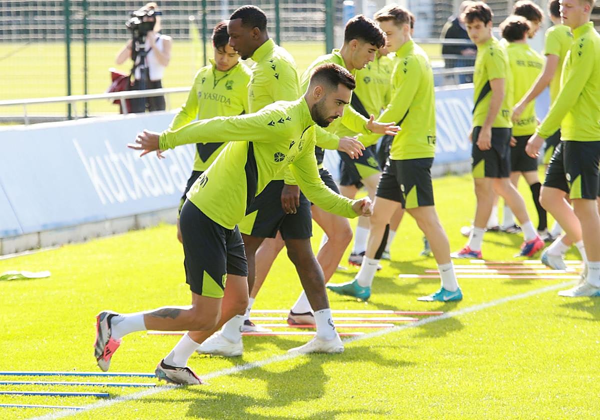 Brais entrena en Zubieta.