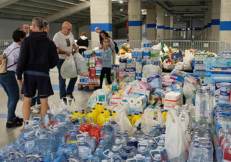 Los productos recogidos este sábado por la mañana en el Reale Arena.