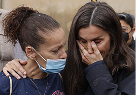 Alicia, en el breve intercambio de palabras que mantuvo este domingo con doña Letizia