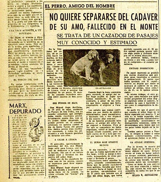 Reportaje completo que publicó EL DIARIO VASCO en 1950.