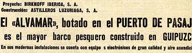 Cabecera de la información publicada el 12-XI-1965 en DV.
