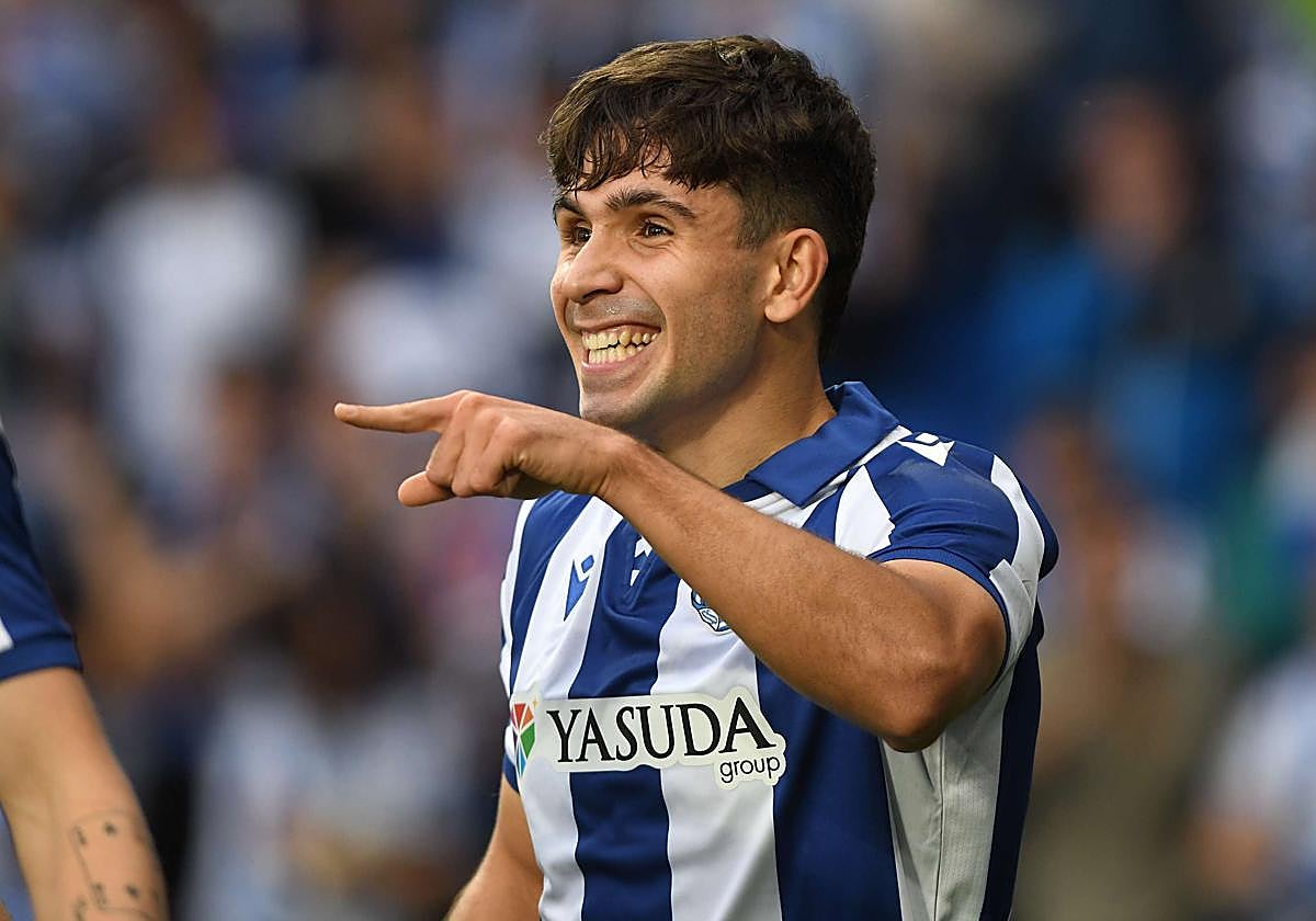 Pablo Marín celebra su gol al Anderlecht en la Europa League