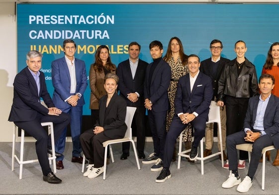 El equipo de la candidatura de Juanma Morales que aspira a la presidencia de la Federación Española de Fútbol.