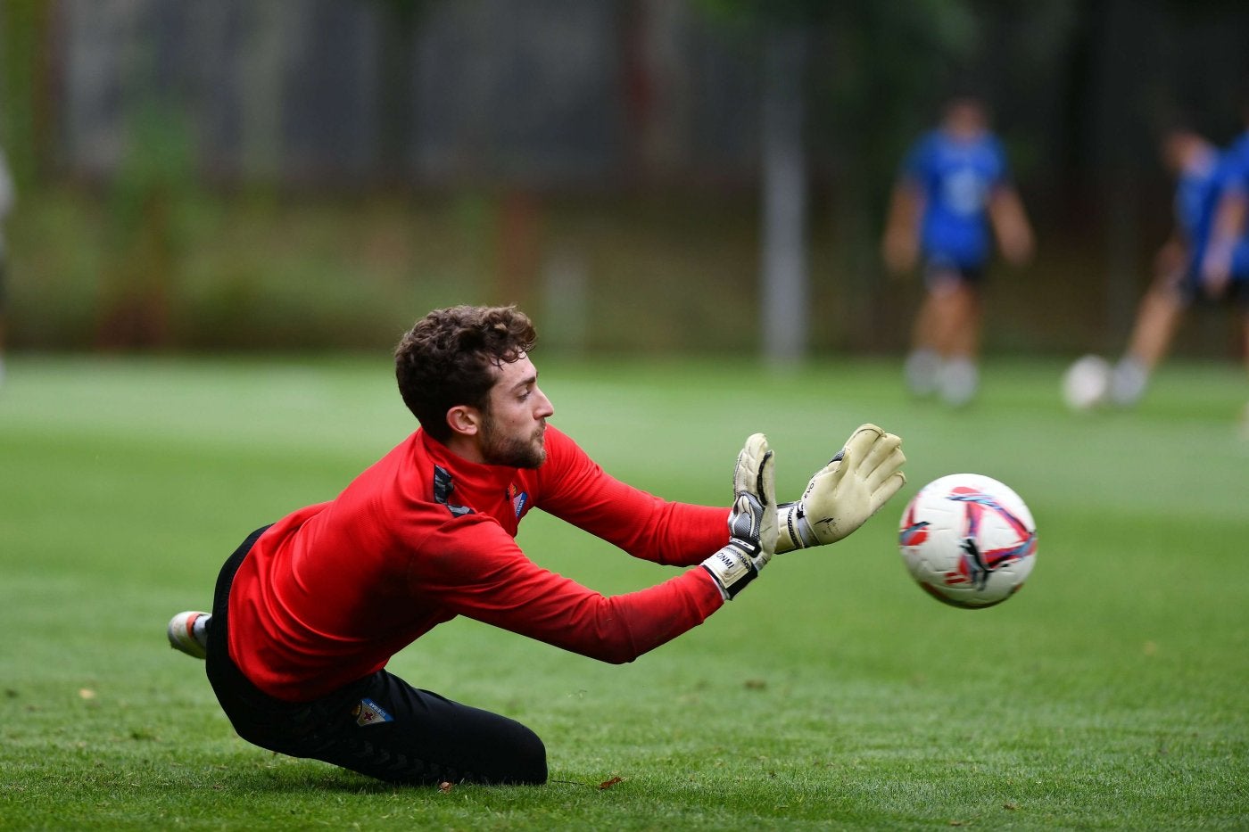 Jonmi Magunagoitia, en un entrenamiento en Atxabalpe.