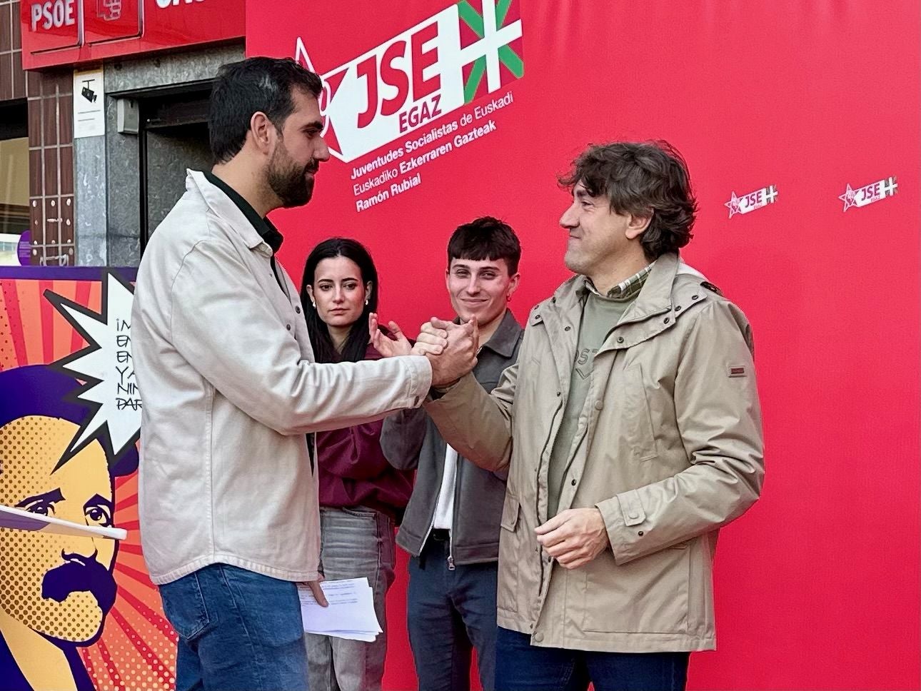 Eneko Andueza, este sábado durante el homenaje a Tomás Meabe.