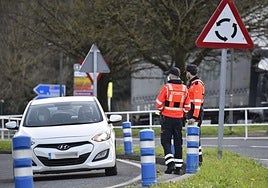 Un control de tráfico de la Ertzaintza.