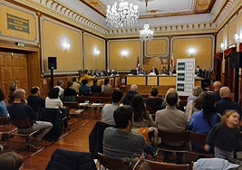 Acto oficial de apertura llevado a cabo en el salón del plenos del Ayuntamiento de Bergara.