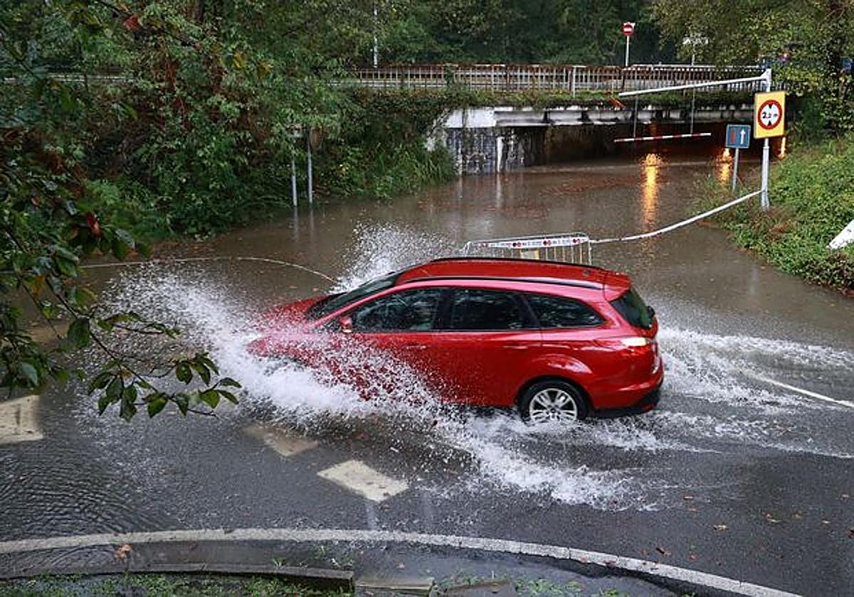Últimas inundaciones en Bidasoa el pasado mes de octubre.