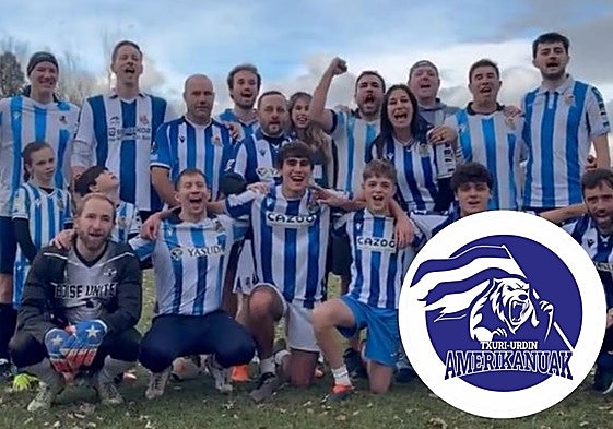 La peña de la ciudad de Boise anima desde Estados Unidos con motivo del derbi ante el Athletic.