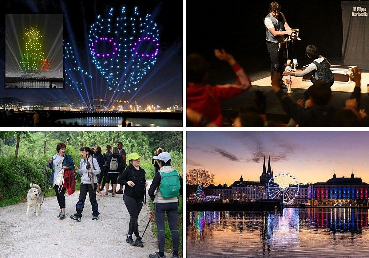 Encendido navideño con drones, Titirijai en Tolosa y salidas al aire libre para este fin de semana