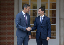 Pedro Sánchez y el lehendakari, Imanol Pradales, en la Moncloa el pasado mes de septiembre.