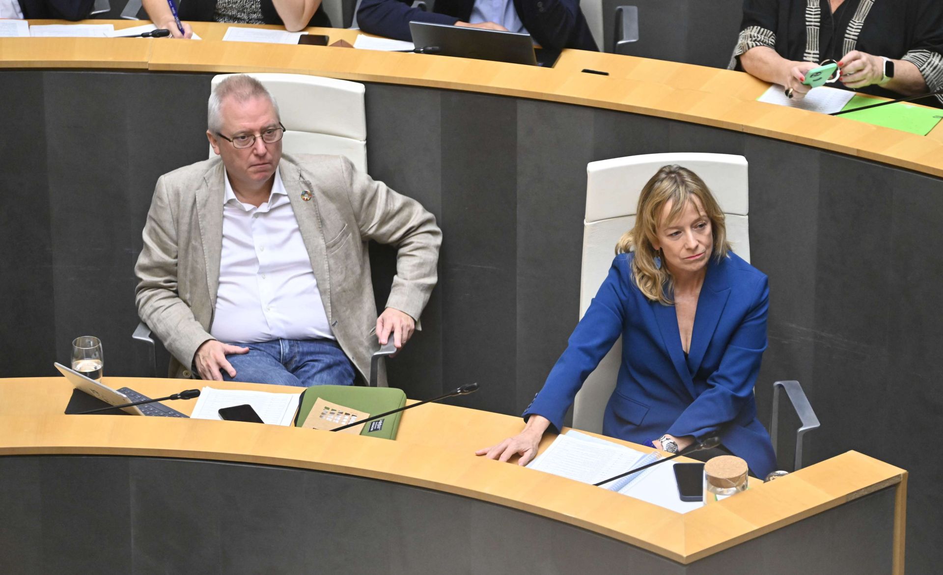 José Ignacio Asensio y Eider Mendoza, en las Juntas.