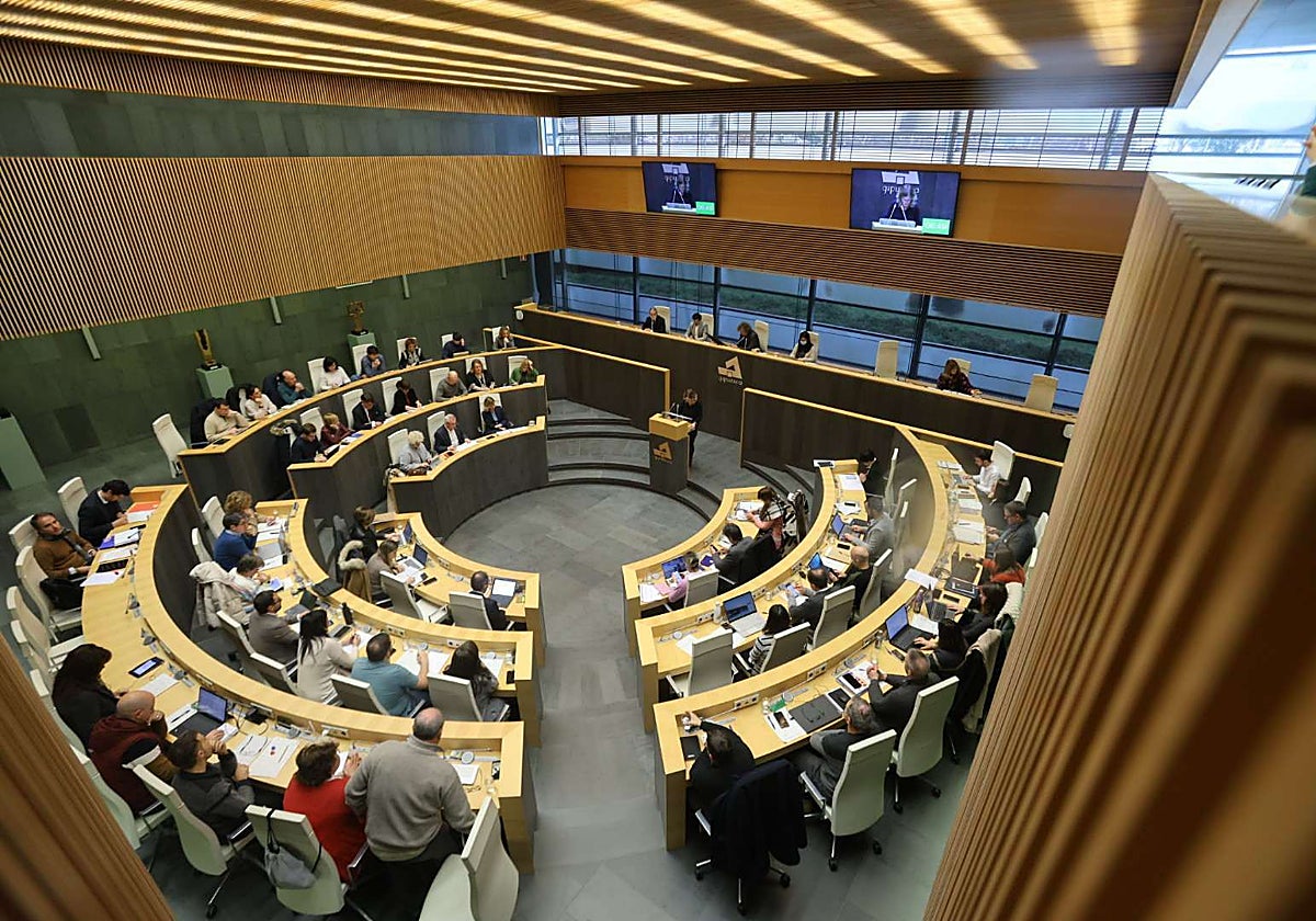 Un pleno en las Juntas Generales de Gipuzkoa.