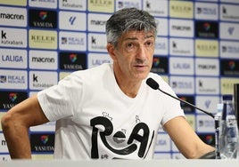 Imanol Alguacil, durante la rueda de prensa previa al choque ante el Betis.