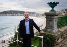 El director general de Lanbide, Francisco Pedraza, esta semana en las inmediaciones del Palacio Miramar de San Sebastián.