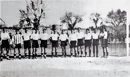Equipo del Donostia FC, nombre de la Real Sociedad en la Segunda República, en su visita a Cuenca de 1935.