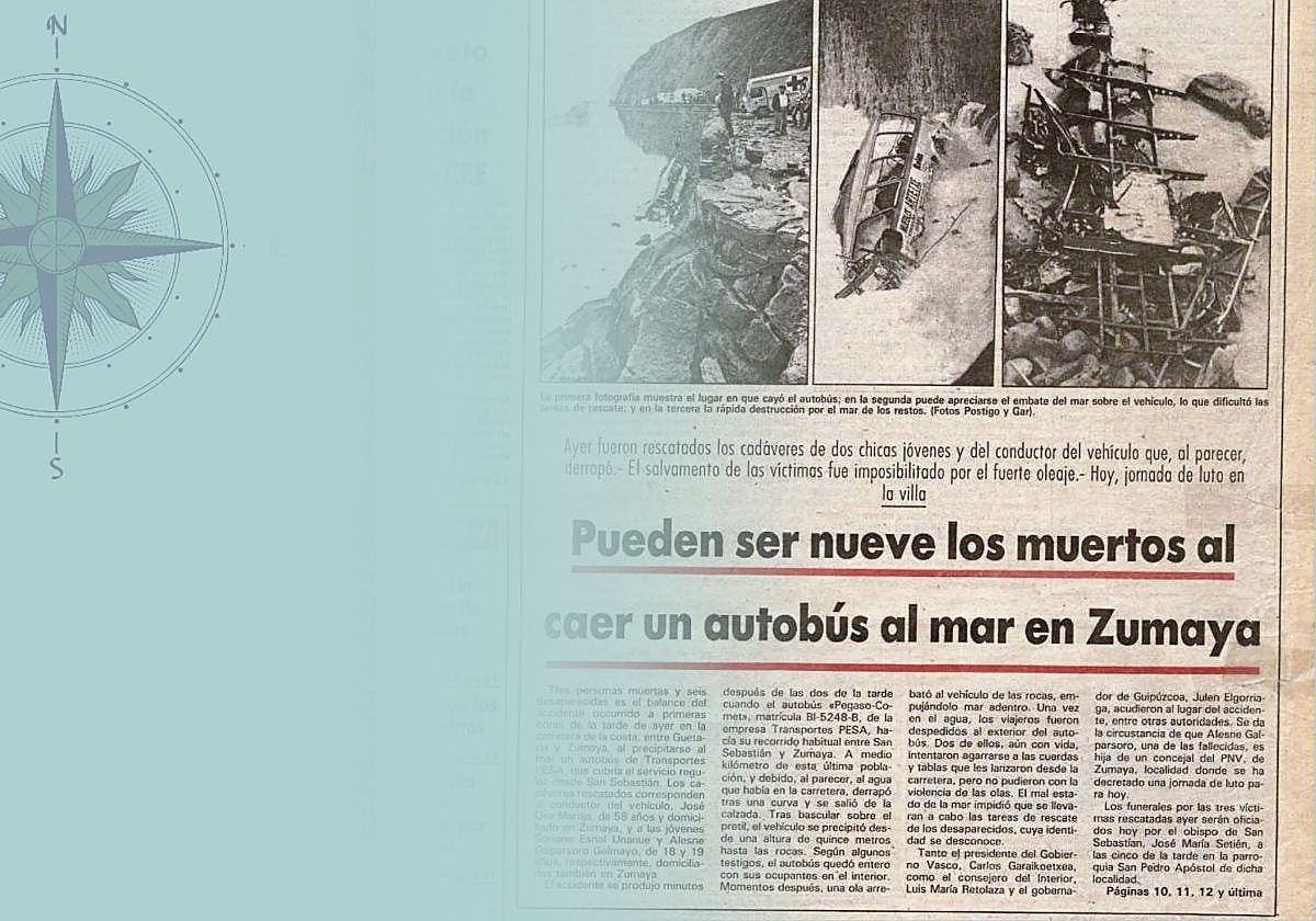 Las olas movían el autobús