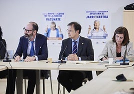 El consejero de Salud (c), Alberto Martínez, durante el encuentro de este jueves para desgranar el plan de Atención Primaria y Salud Comunitaria 2024/2025.