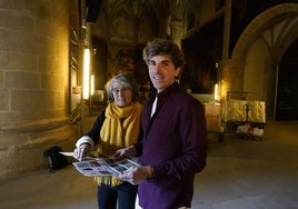 La directora del Museo de San Telmo, Susana Soto, y el concejal de Cultura, Jon Insausti, en la presentación de la nueva programación.