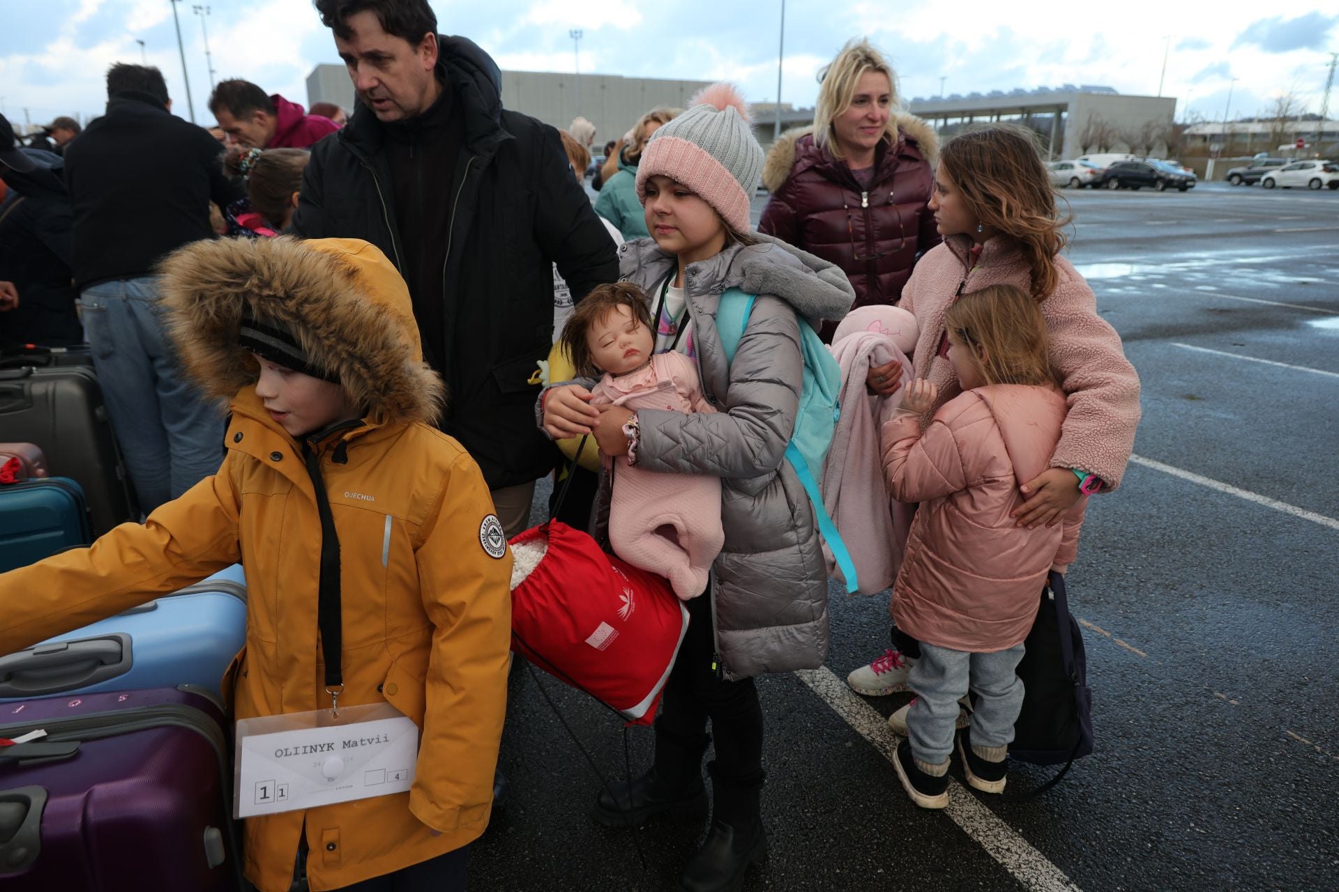 La llegada de los niños ucranianos a Gipuzkoa, en imágenes