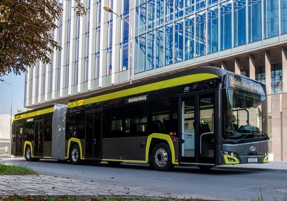 Modelo de autobús eléctrico de Solaris vendido a Estados Unidos.