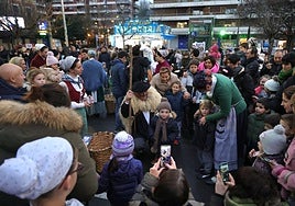 Olentzero visita a los niños de Irun