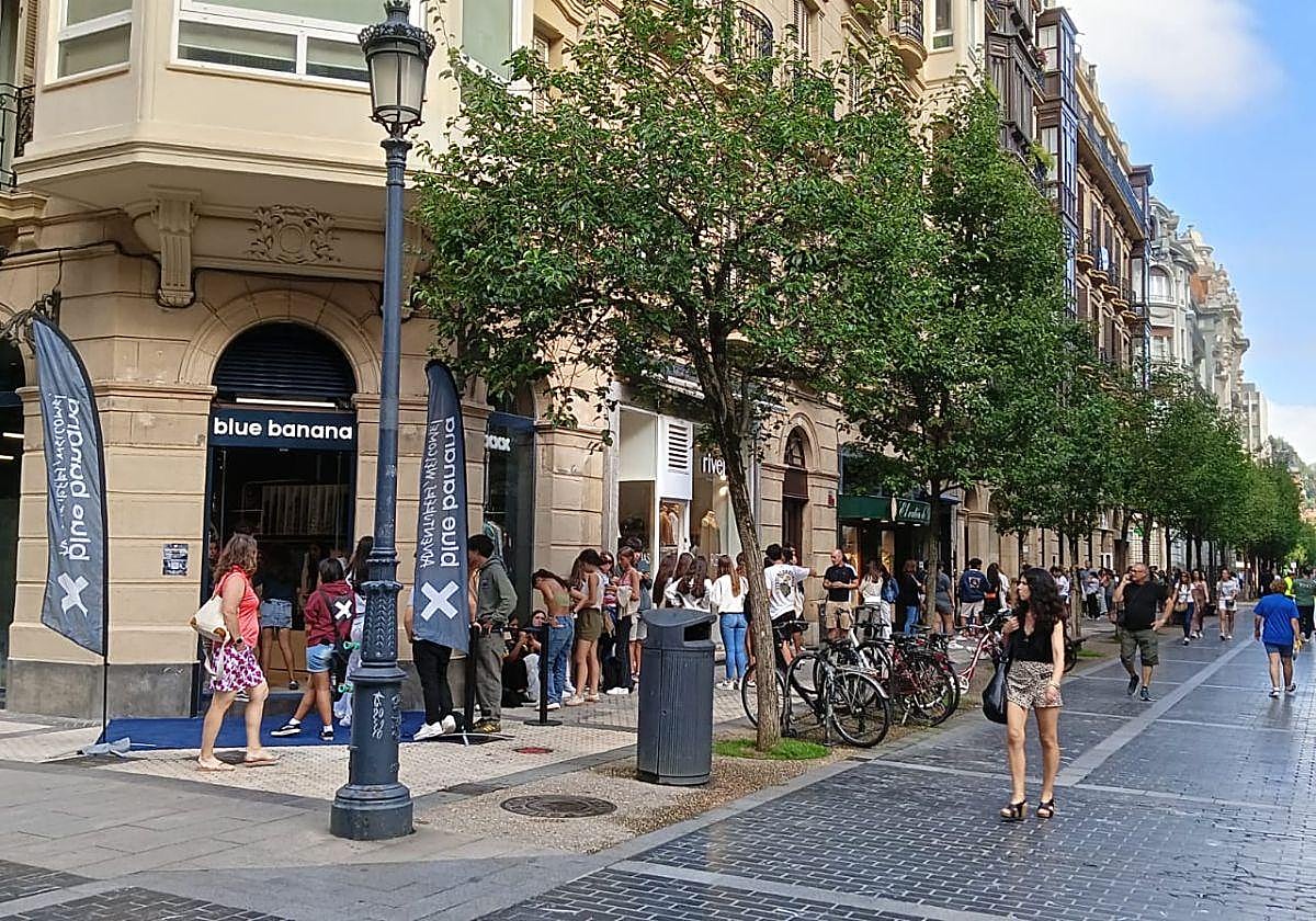 Apertura de la tienda de Blue Banana en el centro de Donostia el pasado mes de julio.