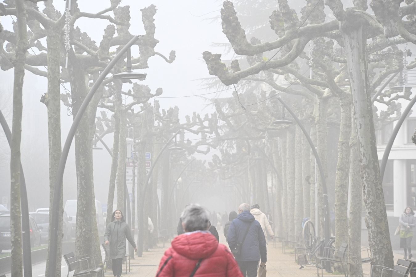 Gipuzkoa amanece bajo una densa niebla