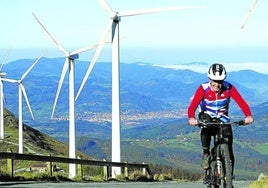 Imagen del parque eólico de Oiz.