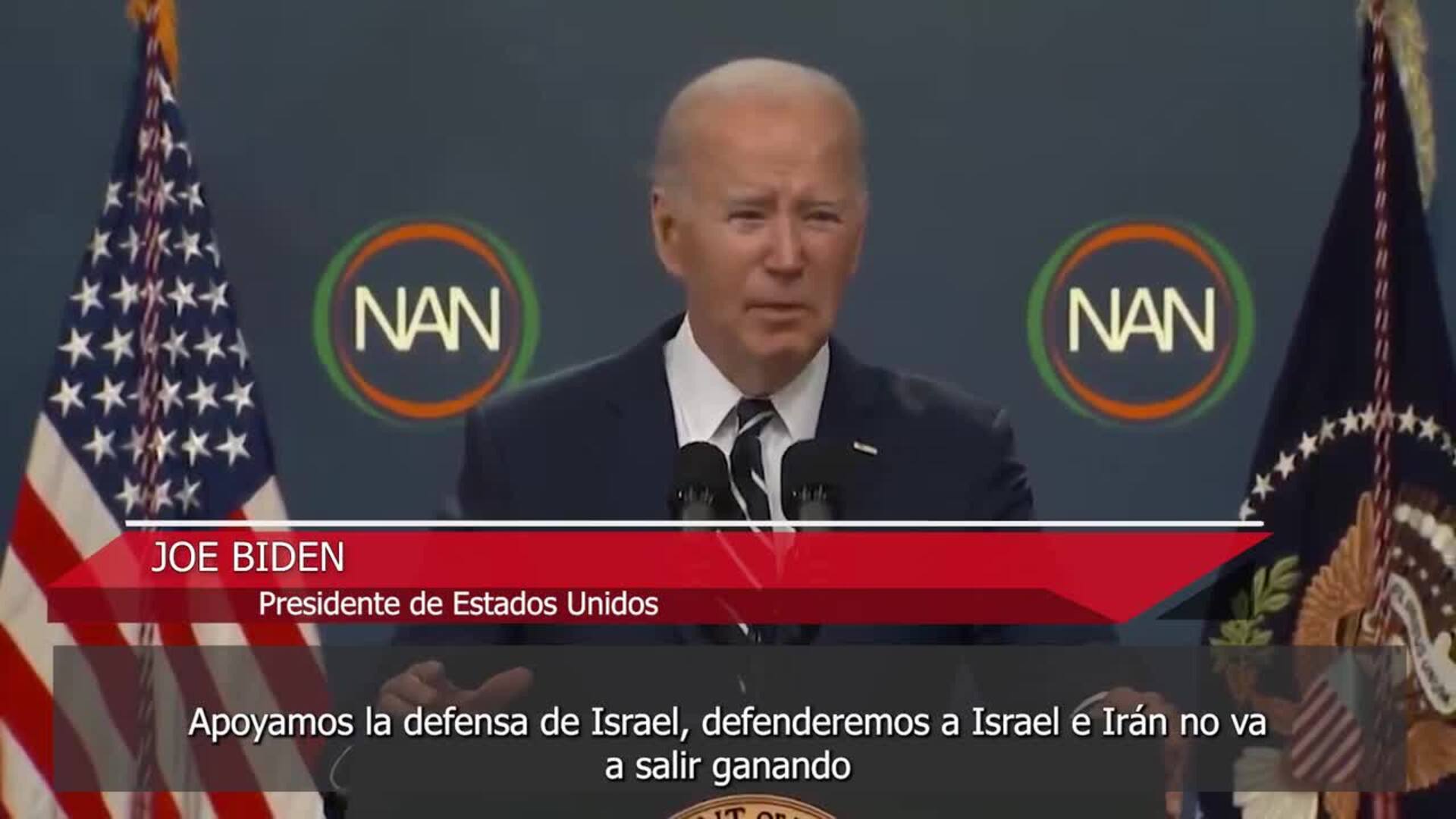 Biden insta a Irán a no responder y vuelve a mostrar su apoyo a Israel
