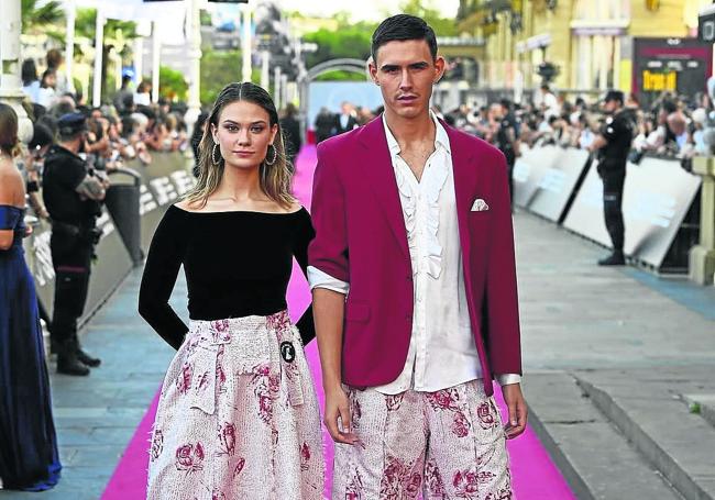 Las creaciones de Echaniz en la alfombra roja del Zinemaldia.