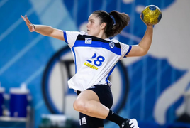 Micaela Rodrigues da Silva, durante un partido con el Pinheiros brasileño.