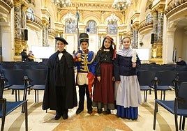 Liher Jiménez, Ander Alustiza, Aroa Lizarraga y Berta Millán van a ser protagonistas de la Tamborrada Infantil 2025.