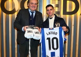 El presidente de la Real Sociedad, Jokin Aperribay, junto a Sebastián Pérez 'Látigo'.