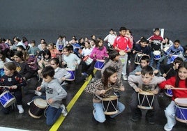 Además de ensayar, los cescolares se lo pasaron en grande.