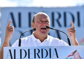 Andoni Ortuzar durante el último Alderdi Eguna.