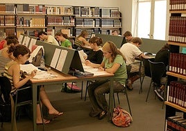 Imagen de archivo correspondiente a un 'aula de estudio' en Irun. Algo similar se quiere crear en Tolosa.