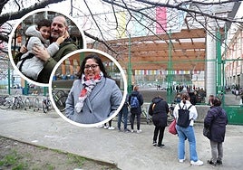 La entrada al colegio Amara Berri de Donostia, menos concurrida de lo habitual esta mañana por la huelga.