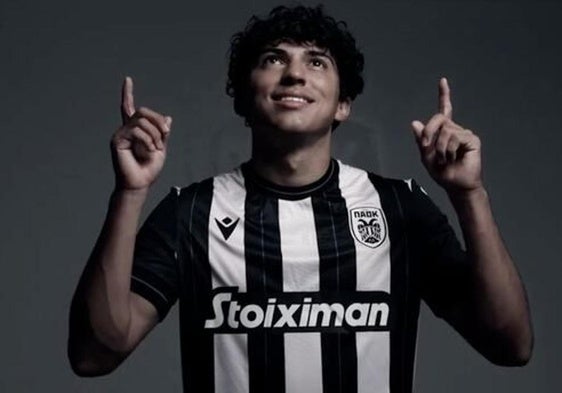 Jonathan Gómez, en su presentación con el PAOK de Salónica