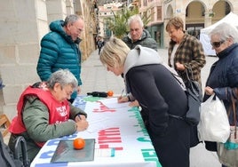 El colectivo reunió 400 firmas el sábado a la mañana en el mercado de Zumarraga, en el que volverá a colocar su mesa el 8 de febrero.