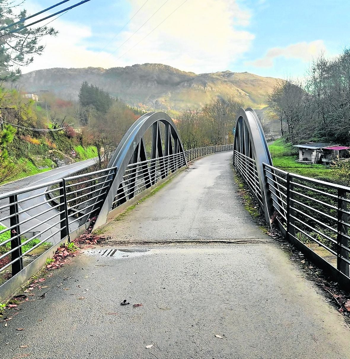 Tramo de bidegorri entre Azkoitia y Urretxu.