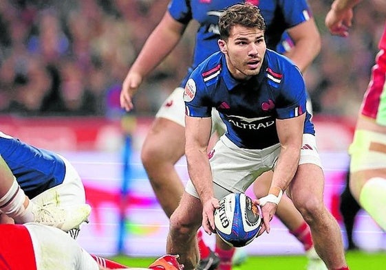 Antoine Dupont, en el partido de ayer en el Stade de France.