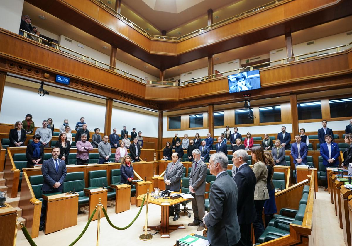 Sesión plenaria en el Parlamento Vasco.