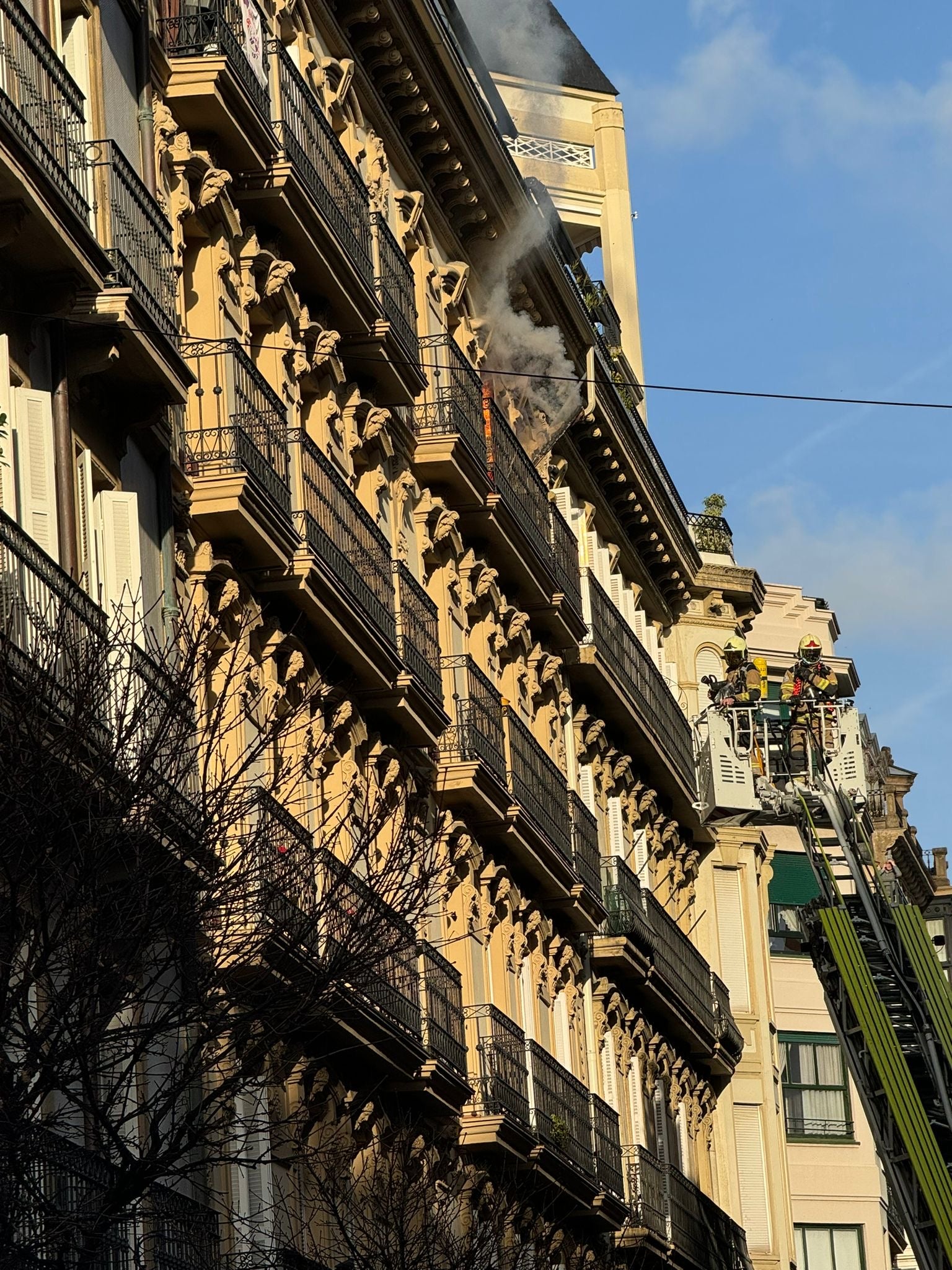 Incendio en el Centro de San Sebastián